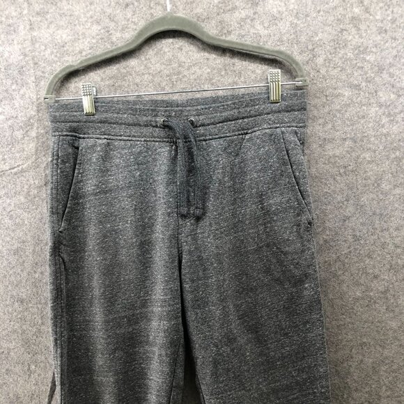 Gap Sueded Slim Sweatpants Mens S Gray Jogger Ankle Zip Drawstring Fleece - Picture 3 of 10